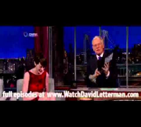 Anne Hathaway in Late Show with David Letterman December 10, 2012