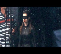 Anne Hathaway Reveals Her Sexy Catwoman Costume on Set of The Dark Knight Rises