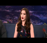 Anne Hathaway's Lil' Wayne Style Paparazzi Rap - Conan on TBS