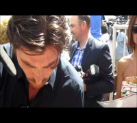 Christian Bale with fans after Christopher Nolan's hand and footprint ceremony