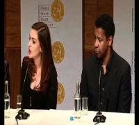 Denzel Washington and Anne Hathaway at press conference