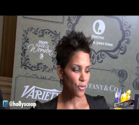Halle Berry Dips Chest In Guacamole On Set