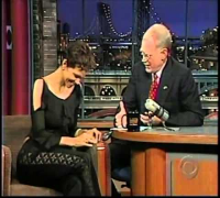 Halle Berry on Letterman after Academy Award nomination for  Monster's Ball