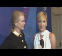 Hollywood A-listers including Charlize Theron get lyrical about charity and American politics