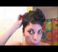 How to style your hair like Halle Berry-"Spiky Pixie Haircut"  Part 2 of 2