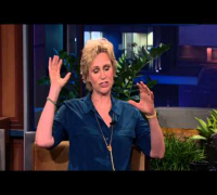 Jane Lynch Remembers Cory Monteith - The Tonight Show with Jay Leno