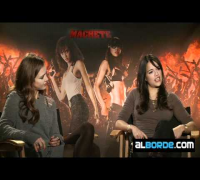 Jessica Alba y Michelle Rodriguez hablan de MACHETE con Edgardo Ochoa para alborde.com
