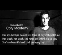 Just The Way You Are - Lyrics - TRIBUTE to Cory Monteith/Finn Hudson (Glee)