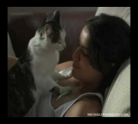 Michelle Rodriguez & Her Cat