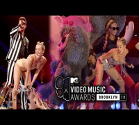 Miley Cyrus Strips & Twerks For Robin Thicke's "Blurred Lines" Performance at 2013 MTV VMAs