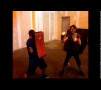 Milla Jovovich Kickboxing Machine Guns sword Training  Eyes of the Tiger Behind the Scenes