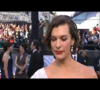 Milla Jovovich - Red Carpet at the Oscars 2012