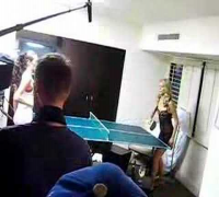 Ping Pong backstage on the video shoot