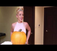 Pumpkin Carving With Miley Cyrus Extras