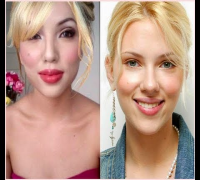 Scarlett Johansson Make-up transformation !!!