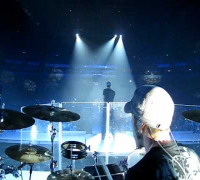 Van the drummer playing opening of show