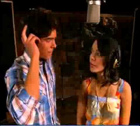 Zac Efron And Vanessa Hudgens Recording "I Gotta Go My Own Way" From High School Musical 2